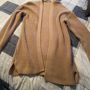 SHEIN Tan Ribbed Cardigan